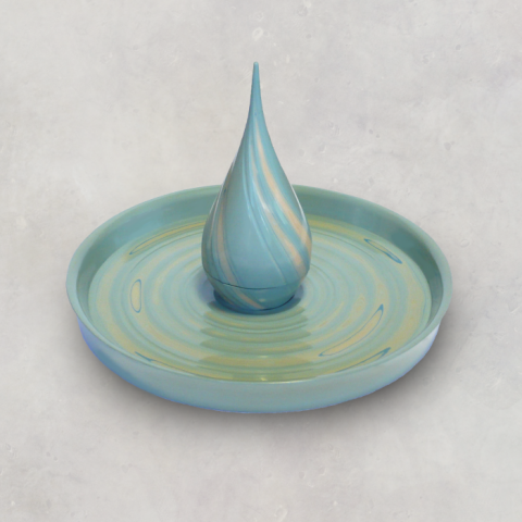 Drop-shaped Incense Container and Incense Tray Set