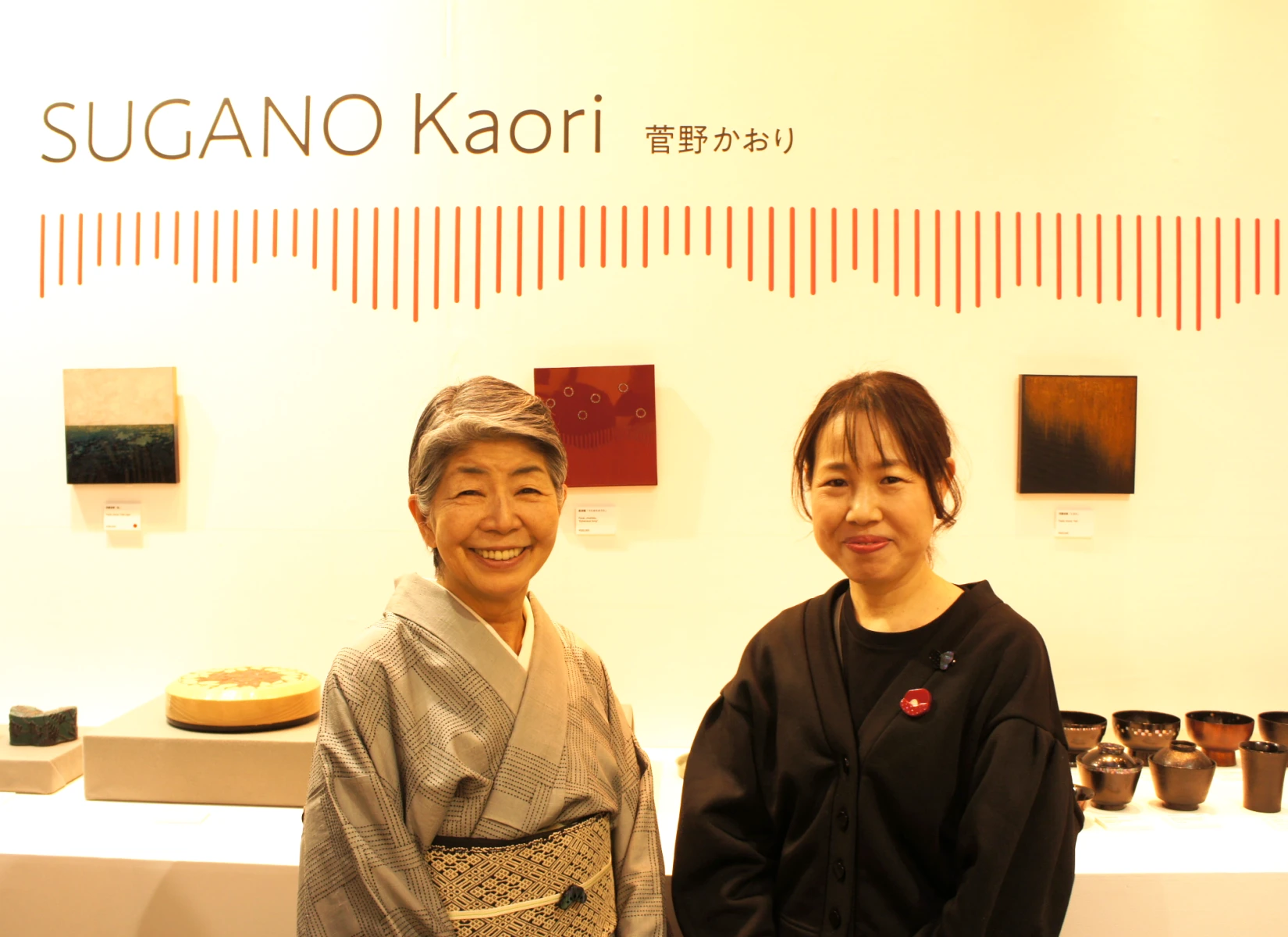 アートフェア東京2026にて。現代アートコレクターの石鍋博子氏と菅野かおり