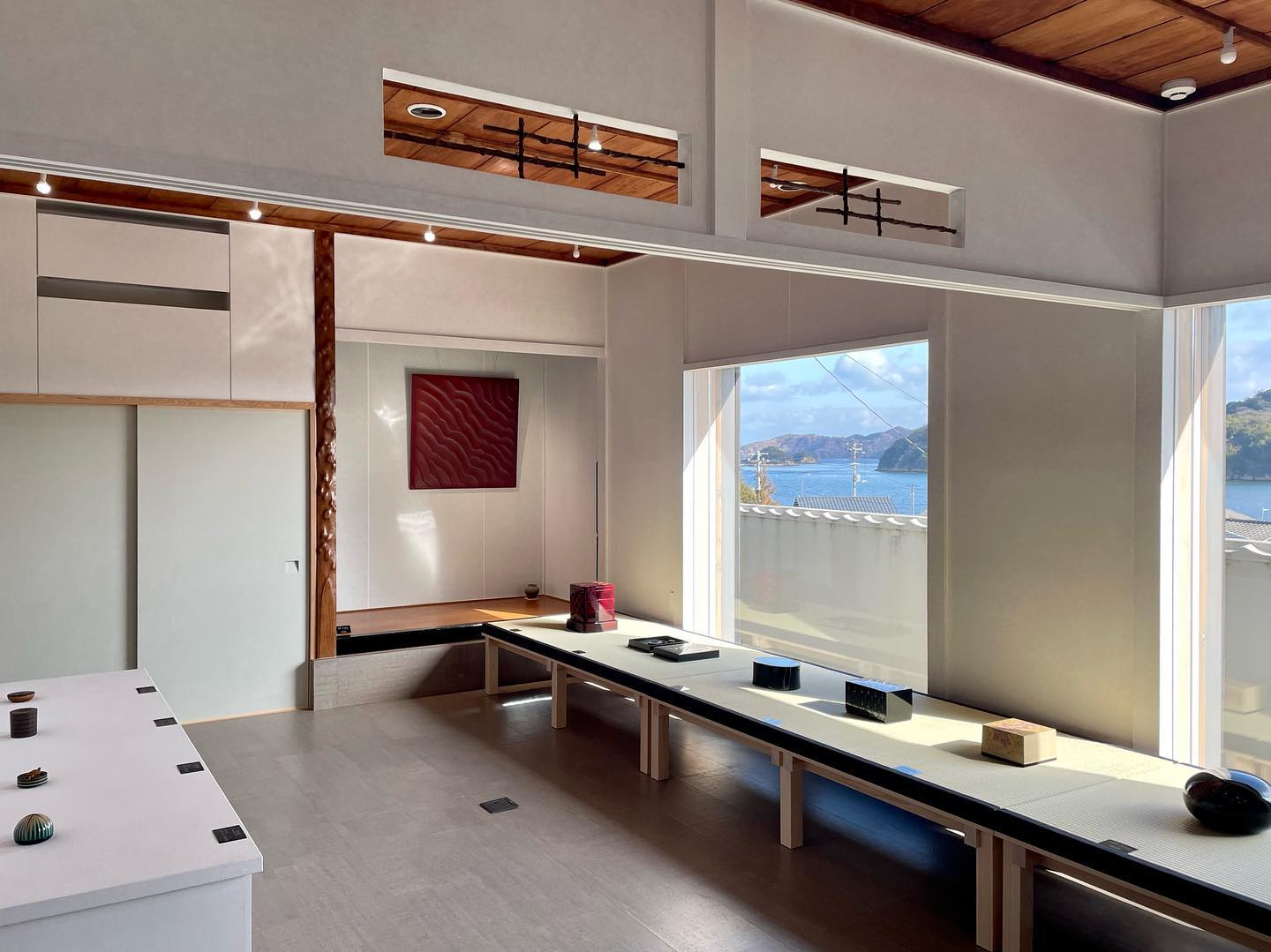 Inside of Gallery Irodori in Naoshima, Kagawa.