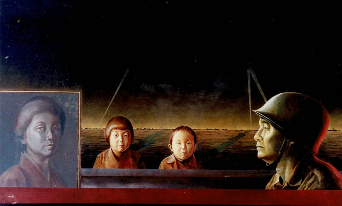 松本真 遥に II 1976年 油彩 第12回主体美術展